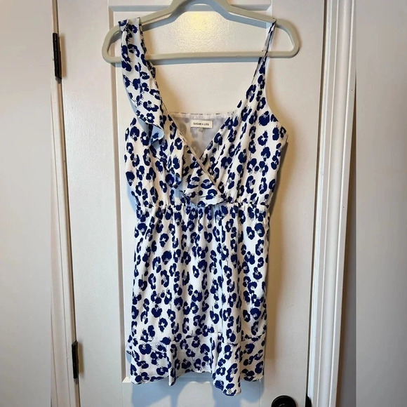 Sugarlips Dresses & Skirts - blue cheetah print dress